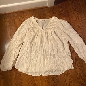 Medium White Flowy Old Navy Blouse
